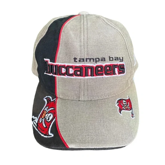 Vintage Reebok NFL Pro Line Beige Black Tampa Bay Buccaneers Hat Cap  Adjustable